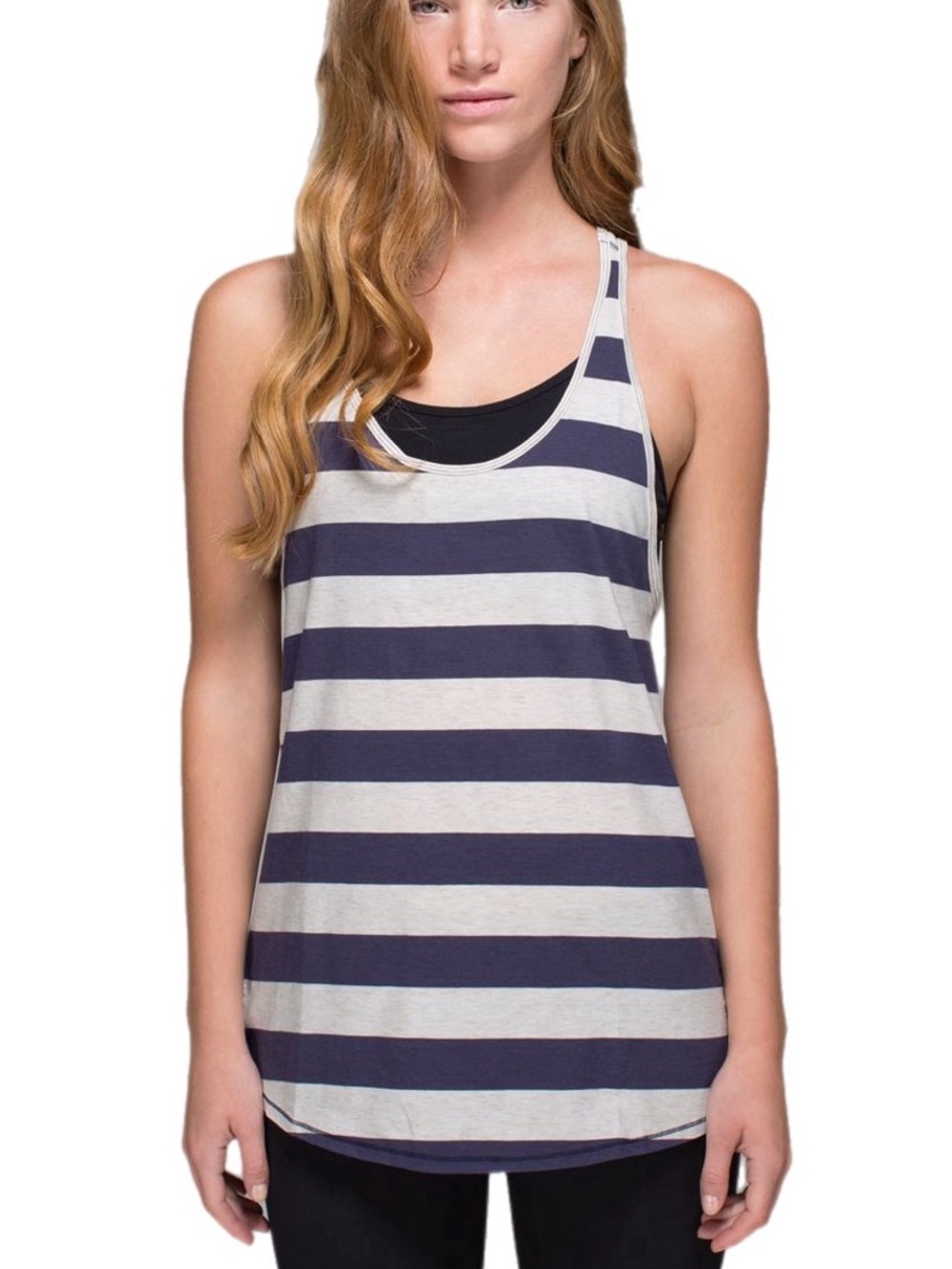 Lululemon Om Racerback Tank Top
Steep Stripe Cadet Blue / Heathered Angel Wing